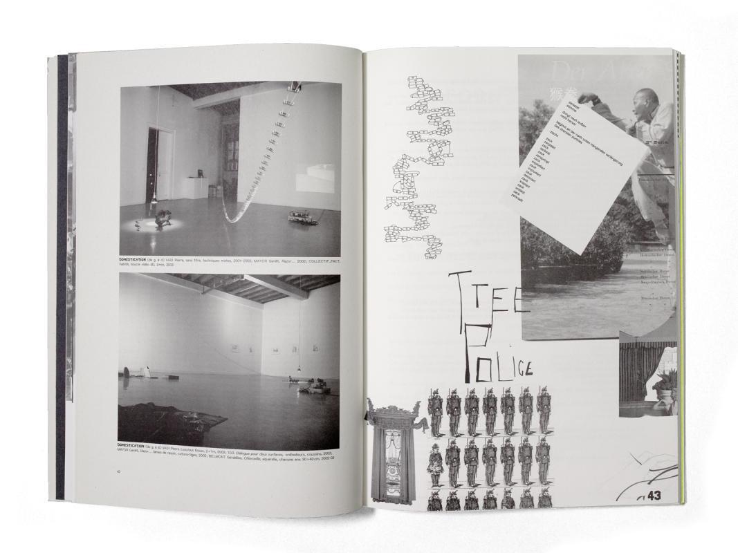 Catalogue rétrospectif de l’activité de Donatella Bernardi, Cicero Egli et Daniel Ruggiero dans l’espace d’art contemporain Forde, 2002–2004. Chaque évènement est présenté avec le flyer d’origine qui avait été conçu au format A4 et pré-numéroté.