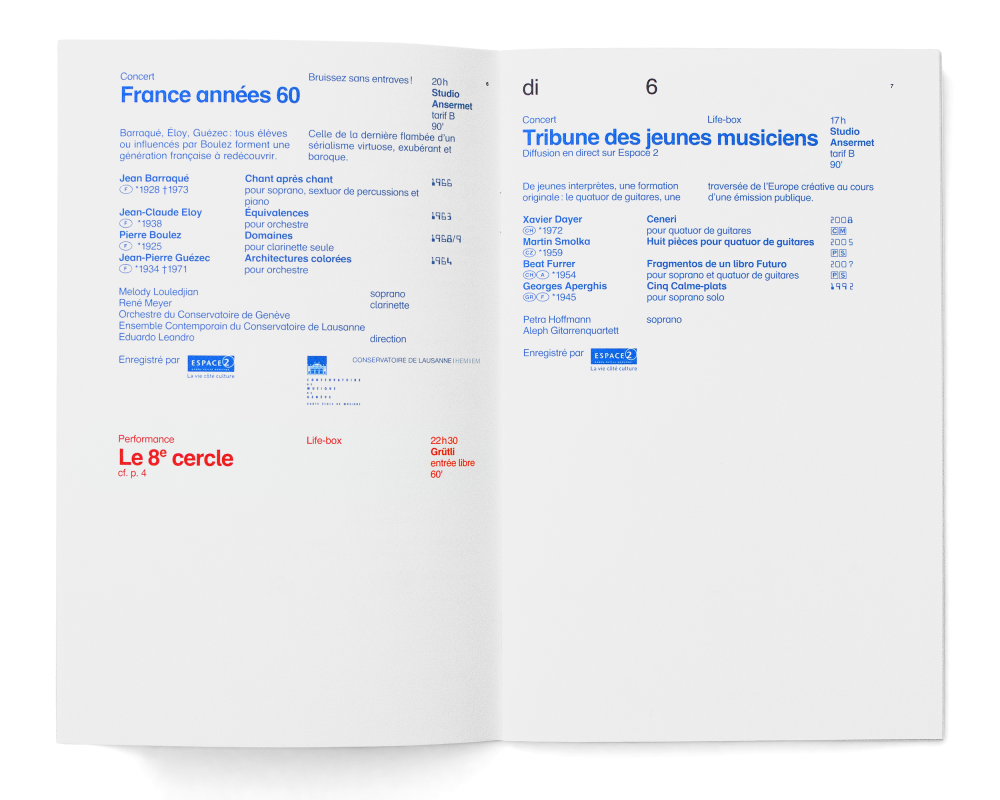 Programme du festival. En tant que Schönherwehrs.