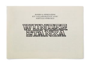 Dépliant/catalogue de l’exposition «Wunder Stanza», organisée au BAC, Genève. En tant que Schönherwehrs.