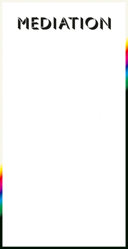 Couverture du dépliant des activités de médiation. En tant que Schönherwehrs.