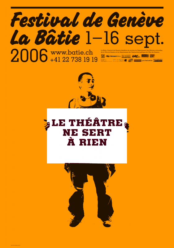 L’une des nombreuses variantes d’affiches pour le festival de la Bâtie 2006. En tant que Schönherwehrs.