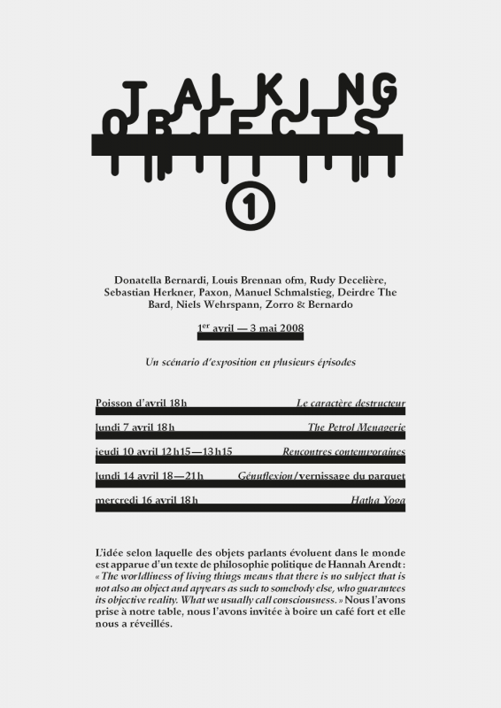 Invitation pour une exposition à Forde, Genève (recto).