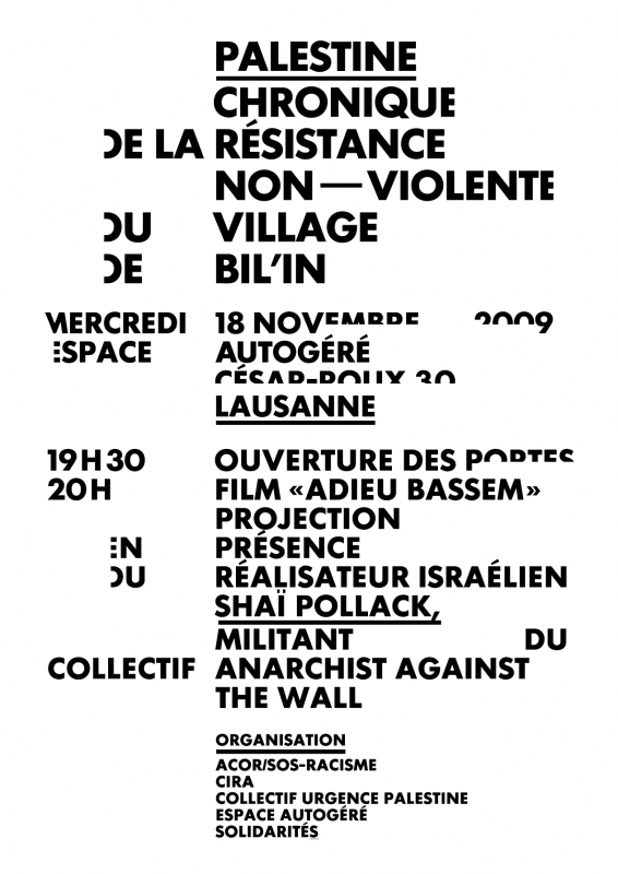 Tract pour une projection/débat.