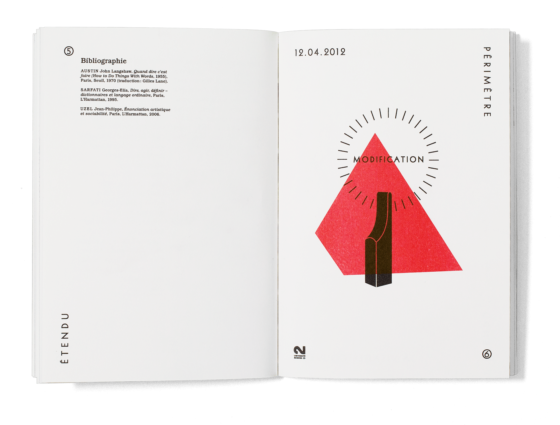 Catalogue du cycle d’événements «Périmètre étendu» organisé par les étudiant·e·s du Master «Métiers et arts de l’exposition » de l’Université de Rennes dans le cadre du cours donné par Delphine Coindet.