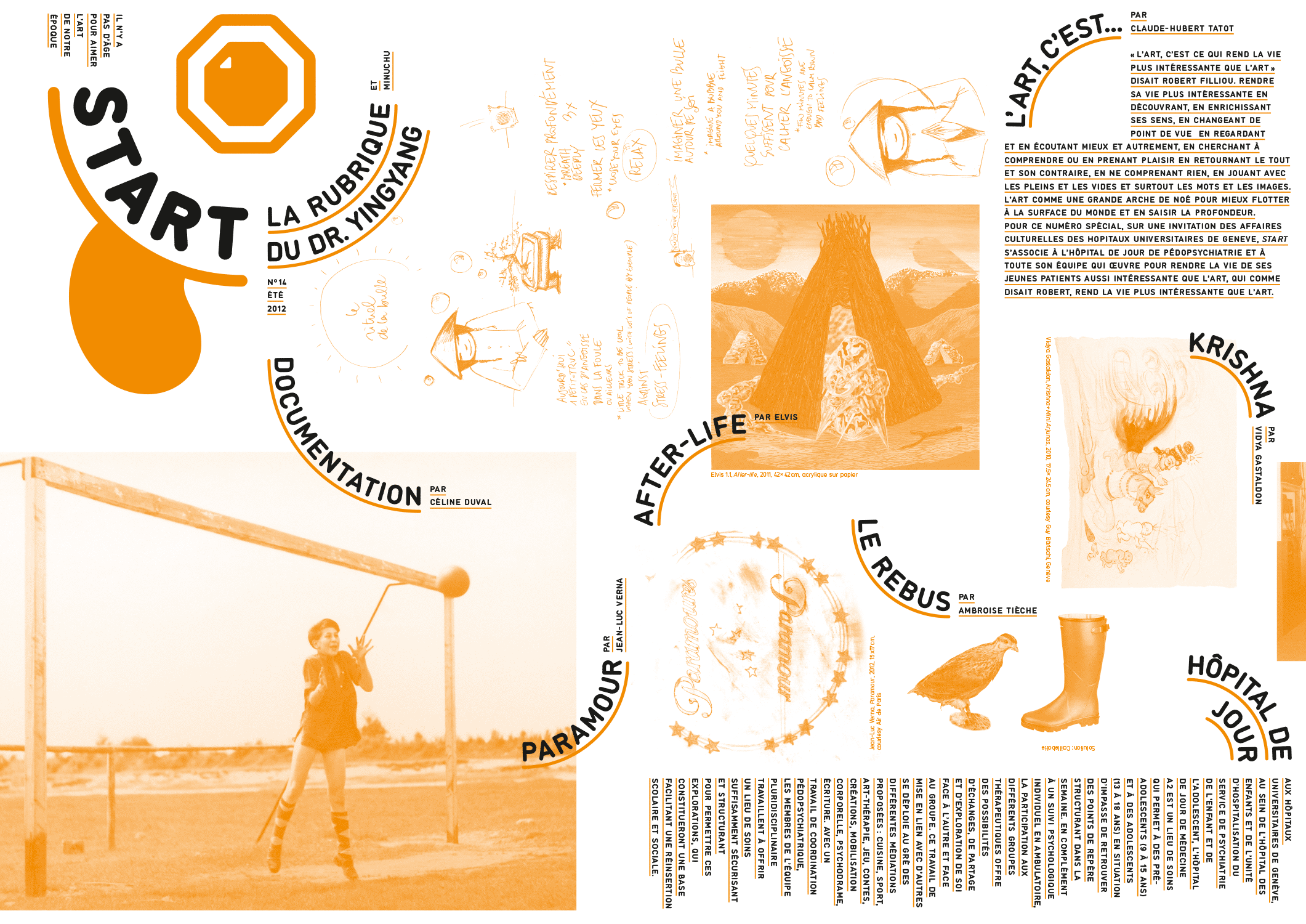 Magazine/dépliant d’art contemporain pour les enfants, édité par Claude-Hubert Tatot et Alexia Turlin, inséré dans le Kunstbulletin (verso)