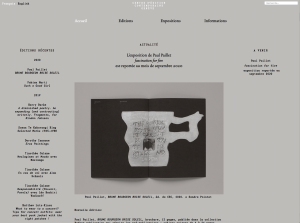 Site internet du Centre d'édition contemporaine, Genève