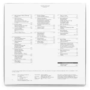 Dos du coffret Artist's Voices, Centre d'édition contemporaine, Genève