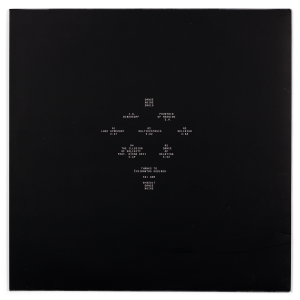 Dos de la pochette du EP Fountain of Meaning de JG Biberkopf, Danse Noire