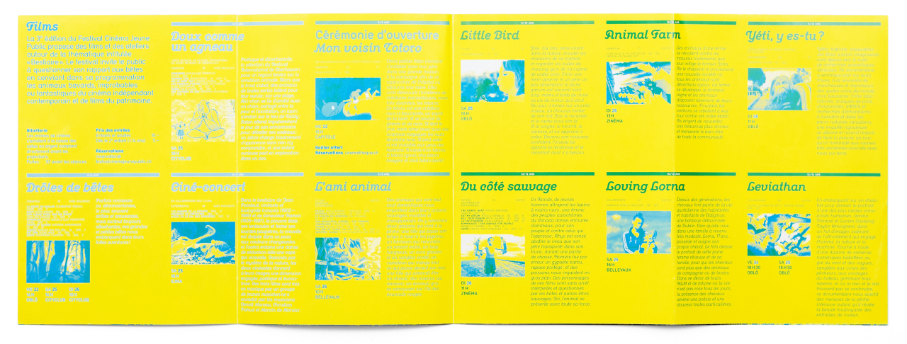 Intérieur du programme du Festival Cinéma Jeune Public 2017