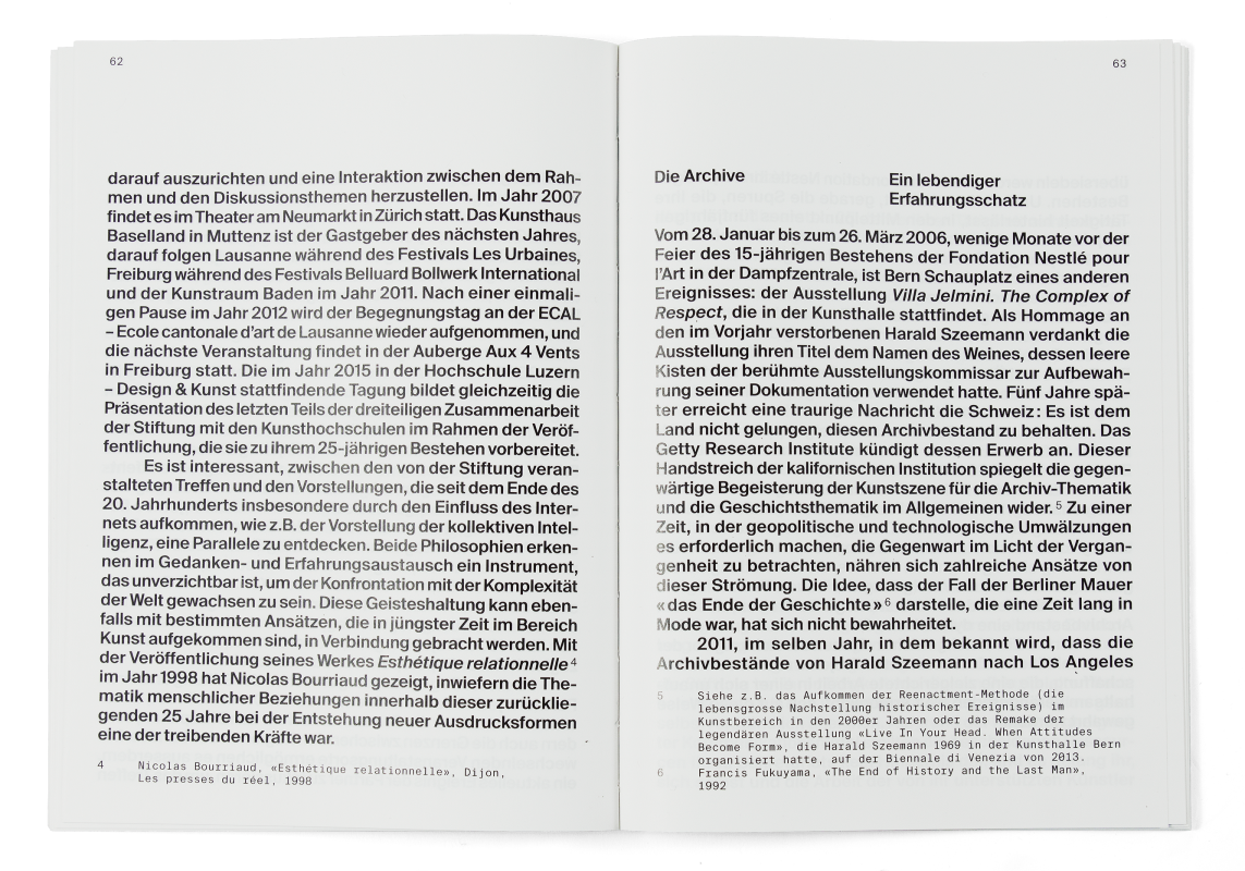 Coffret Fondation Nestlé pour l’art: Double page du livre d’introduction