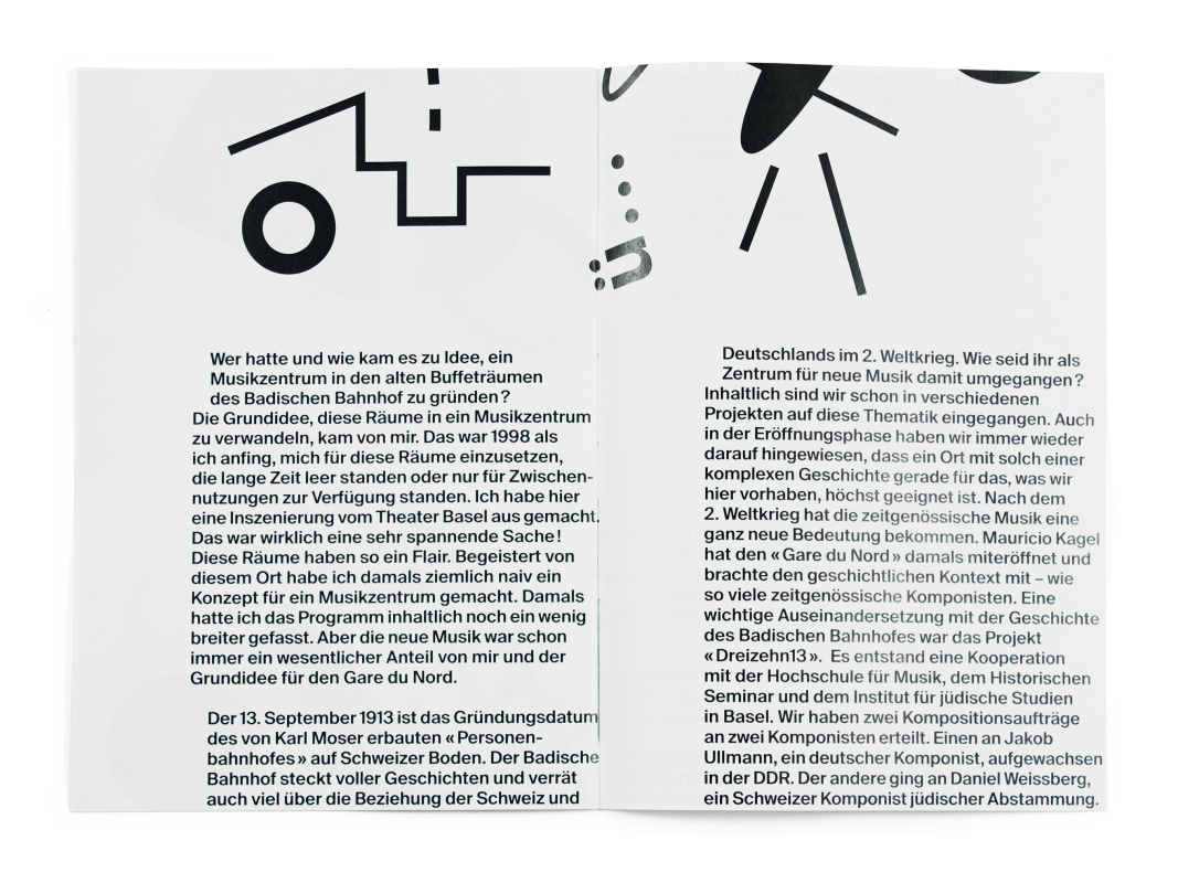 Coffret Fondation Nestlé pour l’art: Double page de la brochure de Enea Bortone, étudiant de la HSLU (Lucerne).