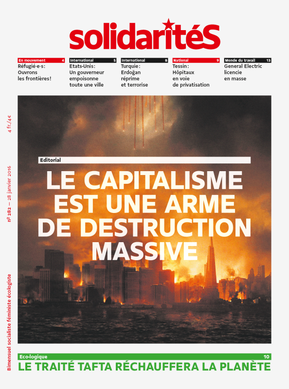 Couverture du numéro 282 du bimensuel solidaritéS
