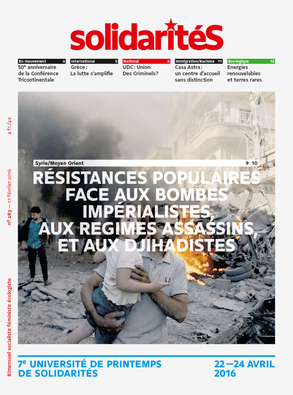 Couverture du numéro 283 du bimensuel solidaritéS