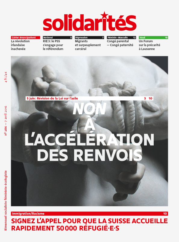Couverture du numéro 286 du bimensuel solidaritéS