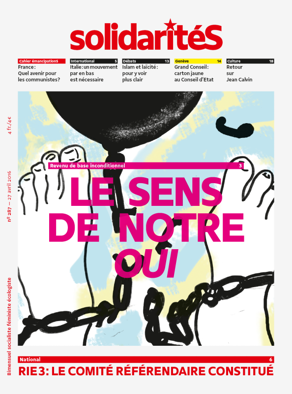 Couverture du numéro 287 du bimensuel solidaritéS