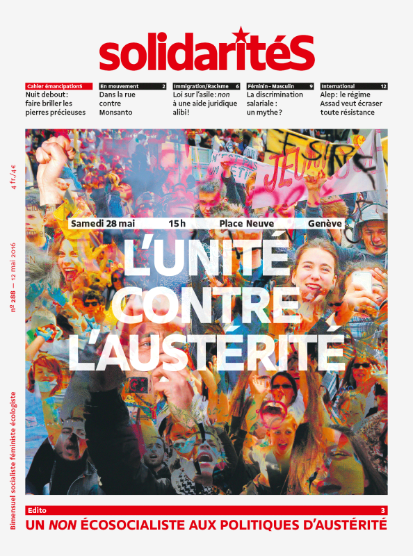 Couverture du numéro 288 du bimensuel solidaritéS