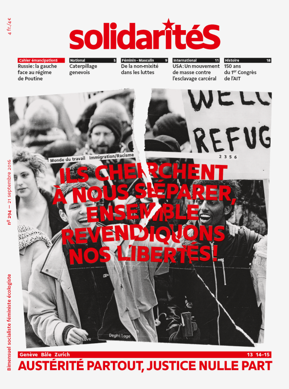 Couverture du numéro 294 du bimensuel solidaritéS