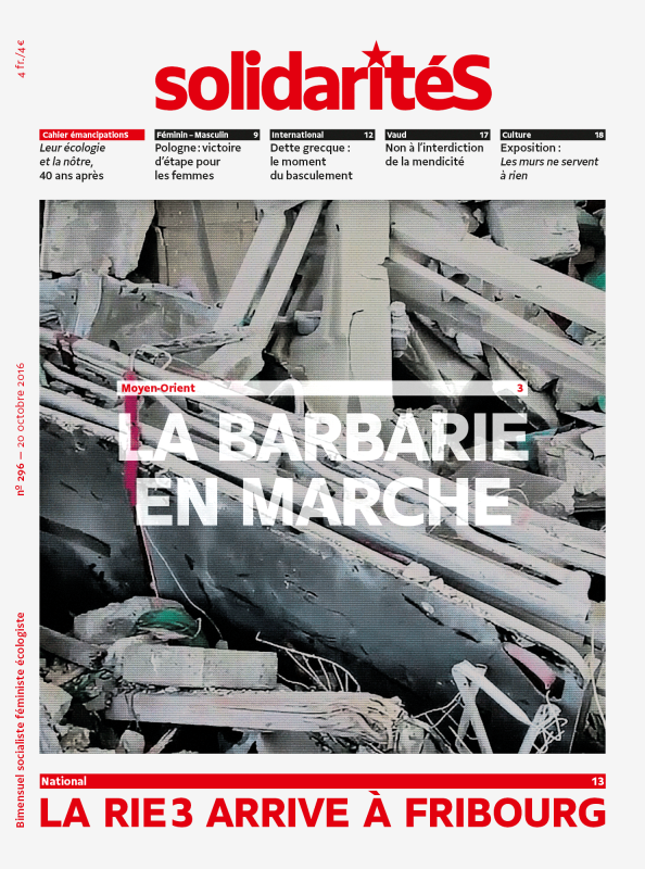 Couverture du numéro 296 du bimensuel solidaritéS