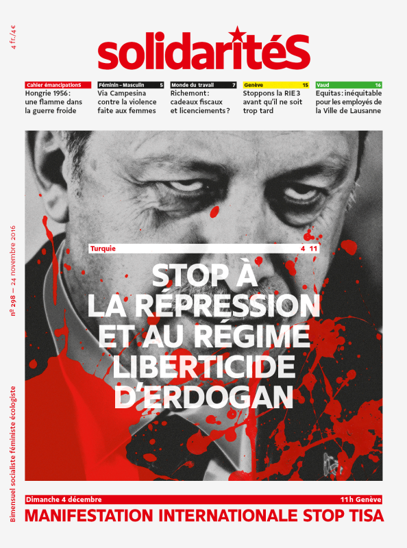 Couverture du numéro 298 du bimensuel solidaritéS