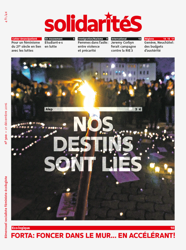 Couverture du numéro 300 du bimensuel solidaritéS