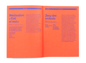Intérieur du programme du Festival Cinéma Jeune Public 2018 sur la thématique du logement