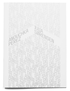 Couverture typographique de la brochure d’exposition de Anouchka Perez et Julia Sorensen