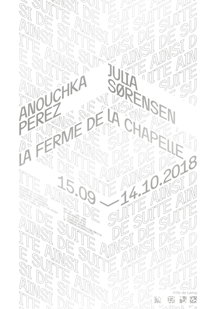 Affiche typographique pour une exposition de Anouchka Perez et Julia Sorensen
