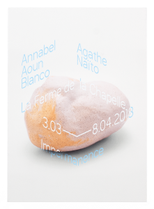 Carton d'invitation pour l'exposition de Annabel Aoun Blanco et Agathe Naïto
