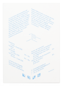 Carton d'invitation pour l'exposition de Annabel Aoun Blanco et Agathe Naïto