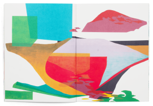 Peinture de Alexandra Häberli dans la brochure de l’exposition Paysage Prétexte à la Ferme de la Chapelle