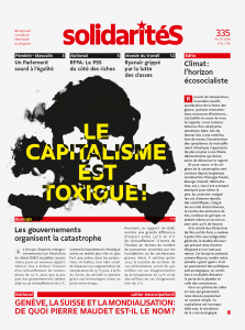 Couverture du numéro 335 de solidaritéS: Le capitalisme est toxique!