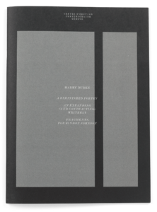 Couverture de la brochure de Harry Burke pour le Centre d'édition contemporaine Genève