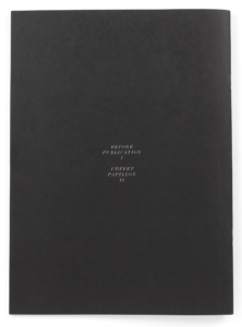 Double de la brochure de Harry Burke pour le Centre d'édition contemporaine Genève