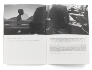 Intérieur de la brochure de Harry Burke pour le Centre d'édition contemporaine Genève