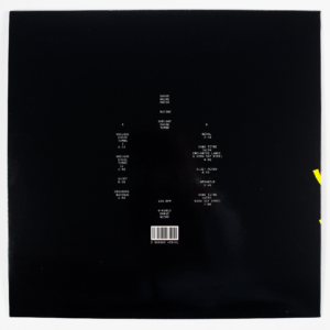 Verso de la pochette de l'édition vinyle de l’album de Racine, "Quelque chose tombe"
