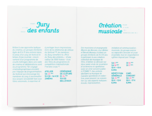 Double page du programme du Festival Cinéma Jeune Public 2019