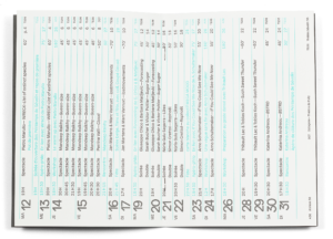 Double page du programme des Printemps de Sévelin 2019