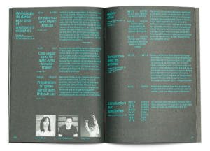 Double page du programme des Printemps de Sévelin 2019