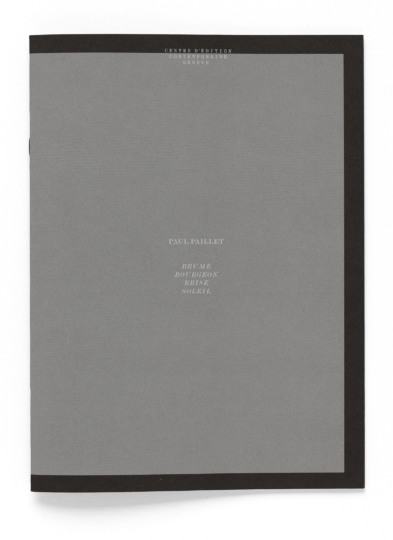 Couverture de la brochure de l'artiste Paul Paillet