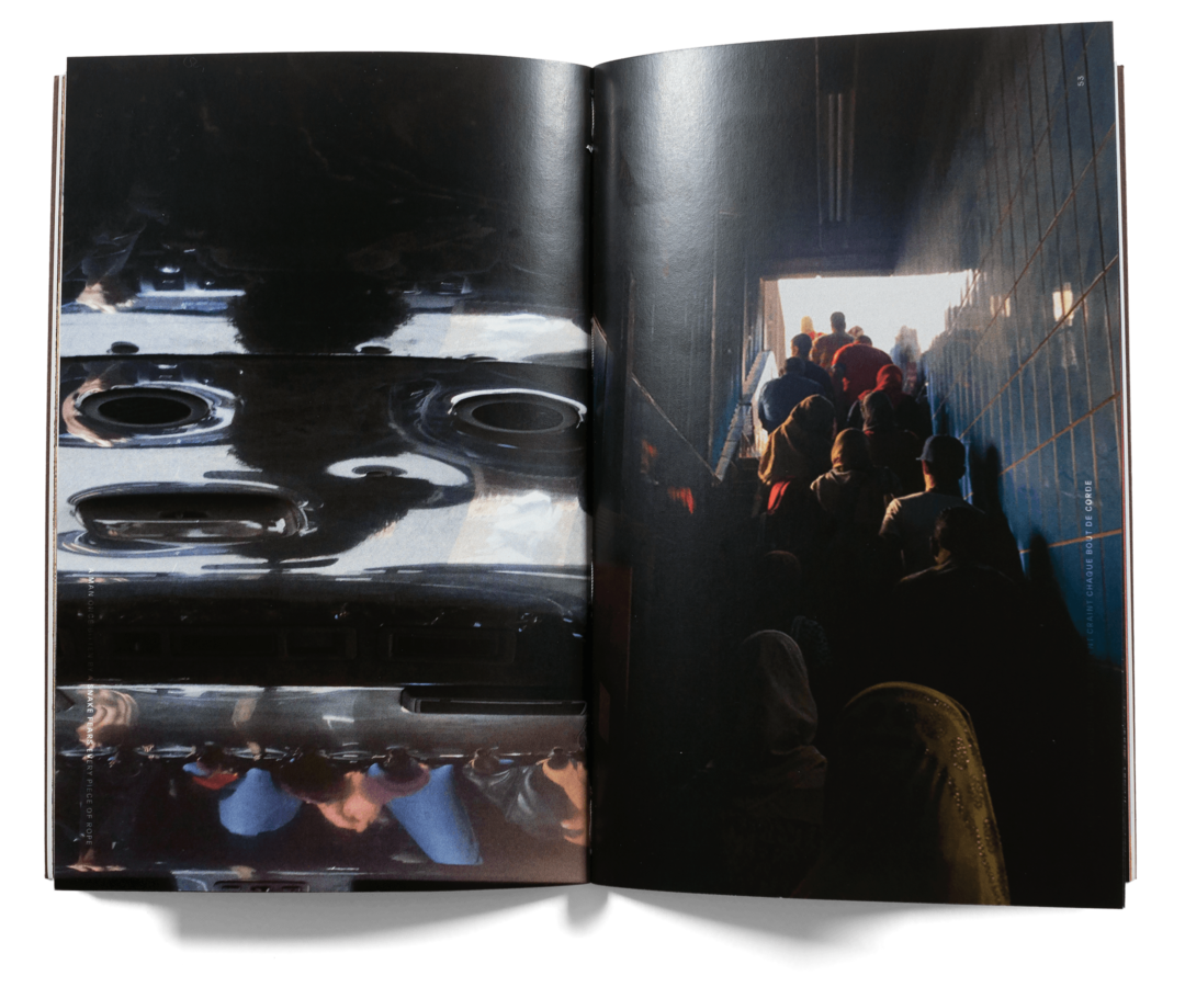 Spread of Céline Burnand's photography book "A Man Once Bitten By A Snake Fears Every Piece Of Rope"