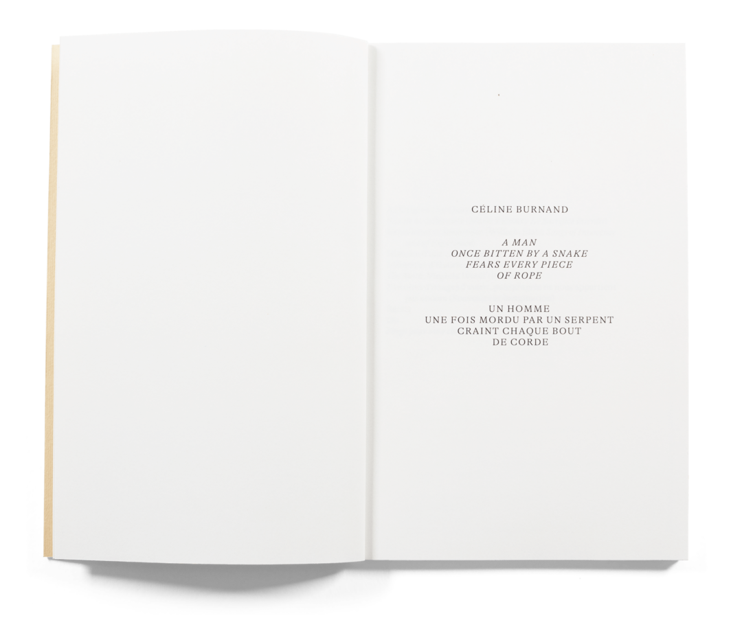 Half-title page of Céline Burnand's text book