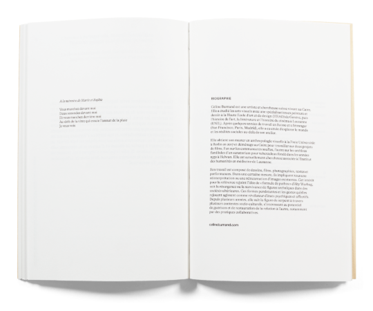 Double page du livre de Céline Burnand
