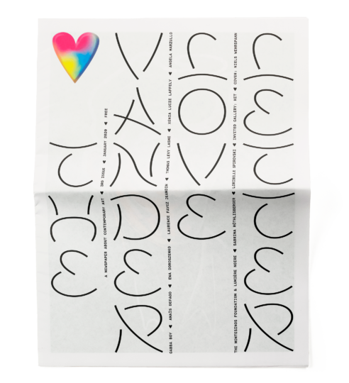 Lettrage sur la couverture du numéro 4 du journal Vanderlove Letter