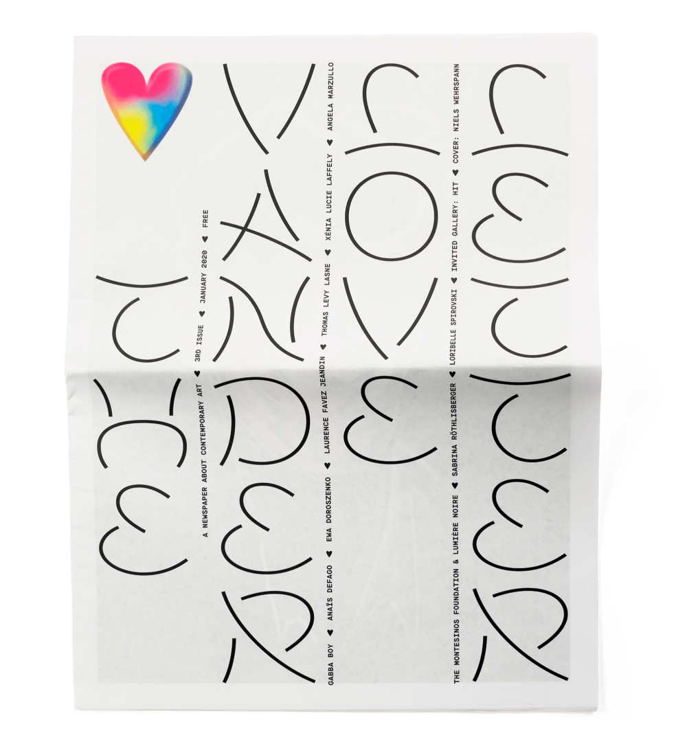Lettering on the cover of Vanderlove Letter issue 3