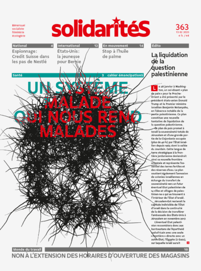 Tête de mort sur la couverture du bimensuel solidaritéS