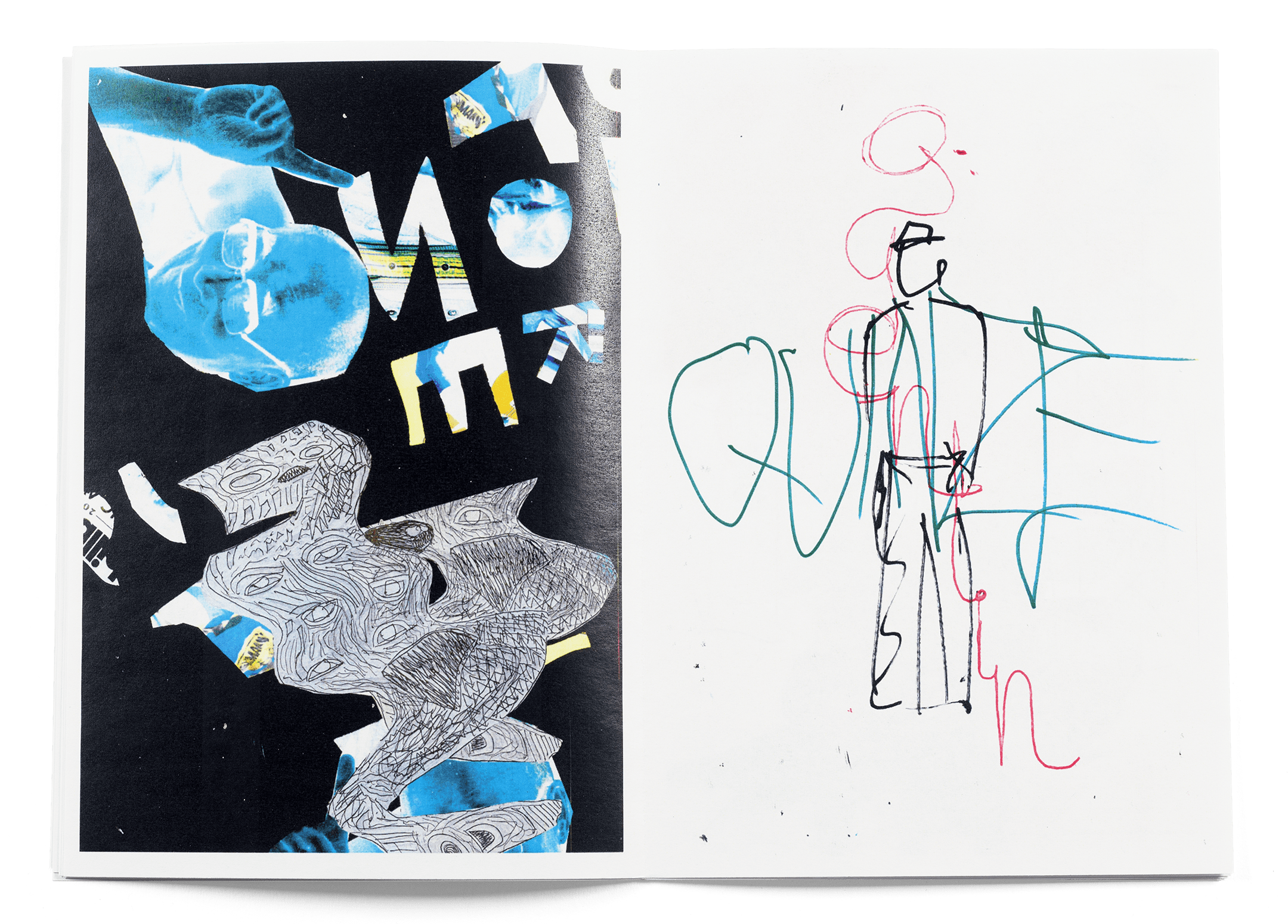 Spread from the brochure made during the “Processus” workshop at Têtard art school, Lausanne