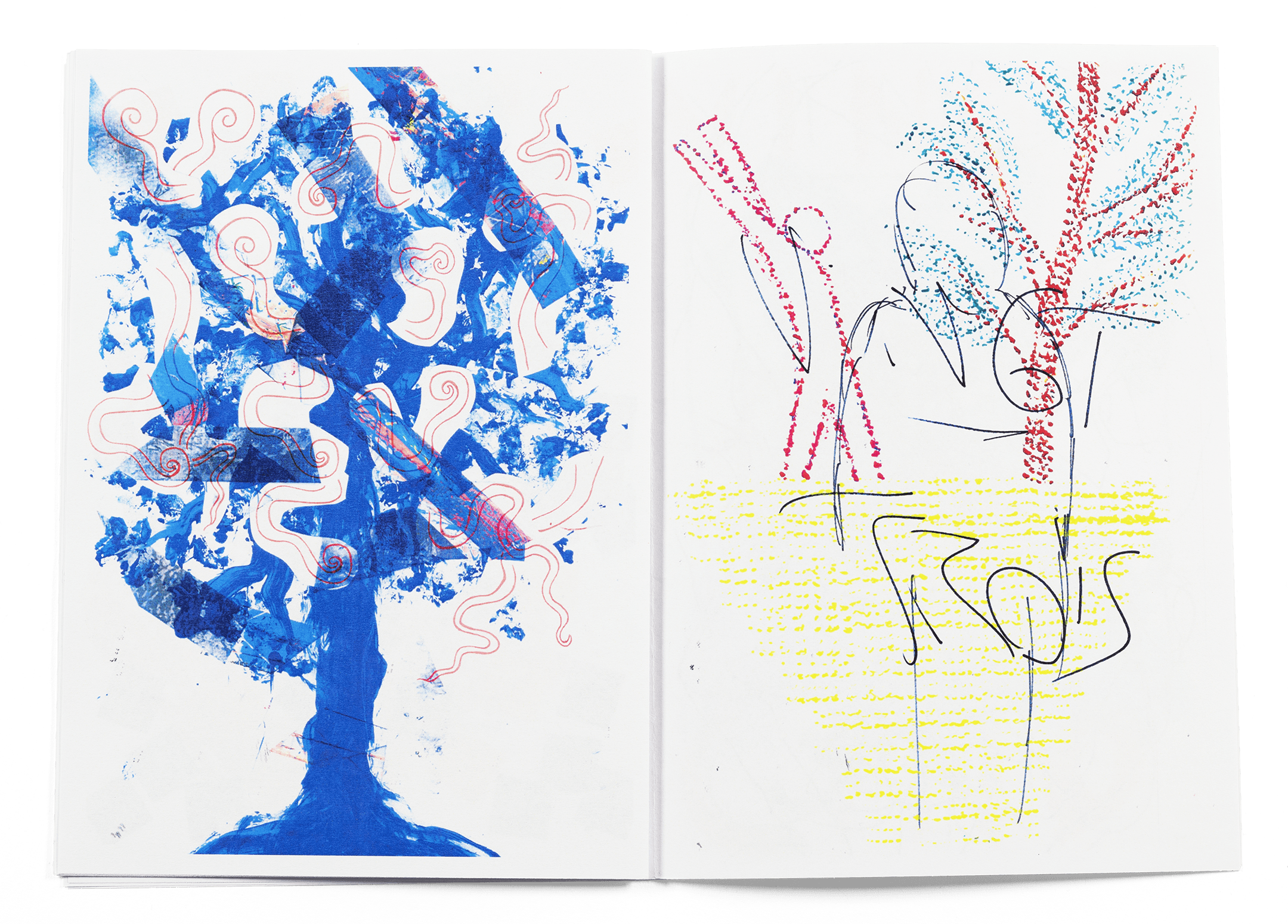 Spread from the brochure made during the “Processus” workshop at Têtard art school, Lausanne