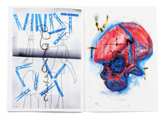 Spread from the brochure made during the “Processus” workshop at Têtard art school, Lausanne