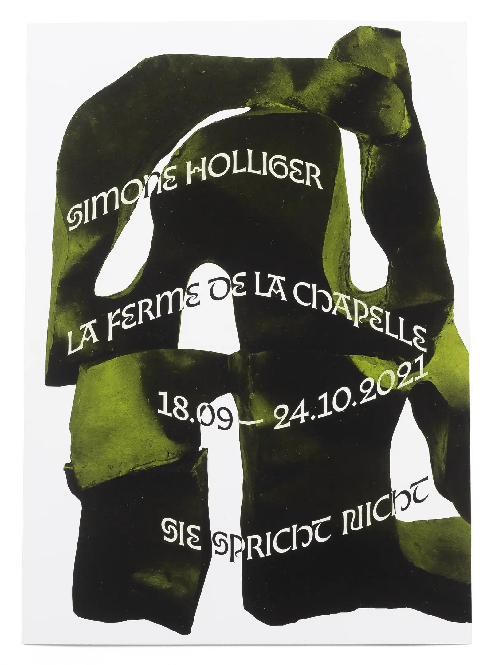 Carton d’invitation pour l’exposition de Simone Holliger
