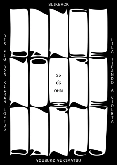 Lettrage sur un flyer pour une soirée